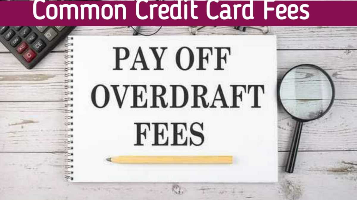 Common Credit Card Fees